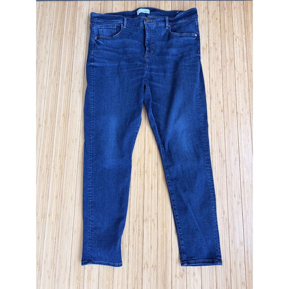 LOFT Modern Skinny Crop Jeans Women's Size 14 Denim Blue Cropped